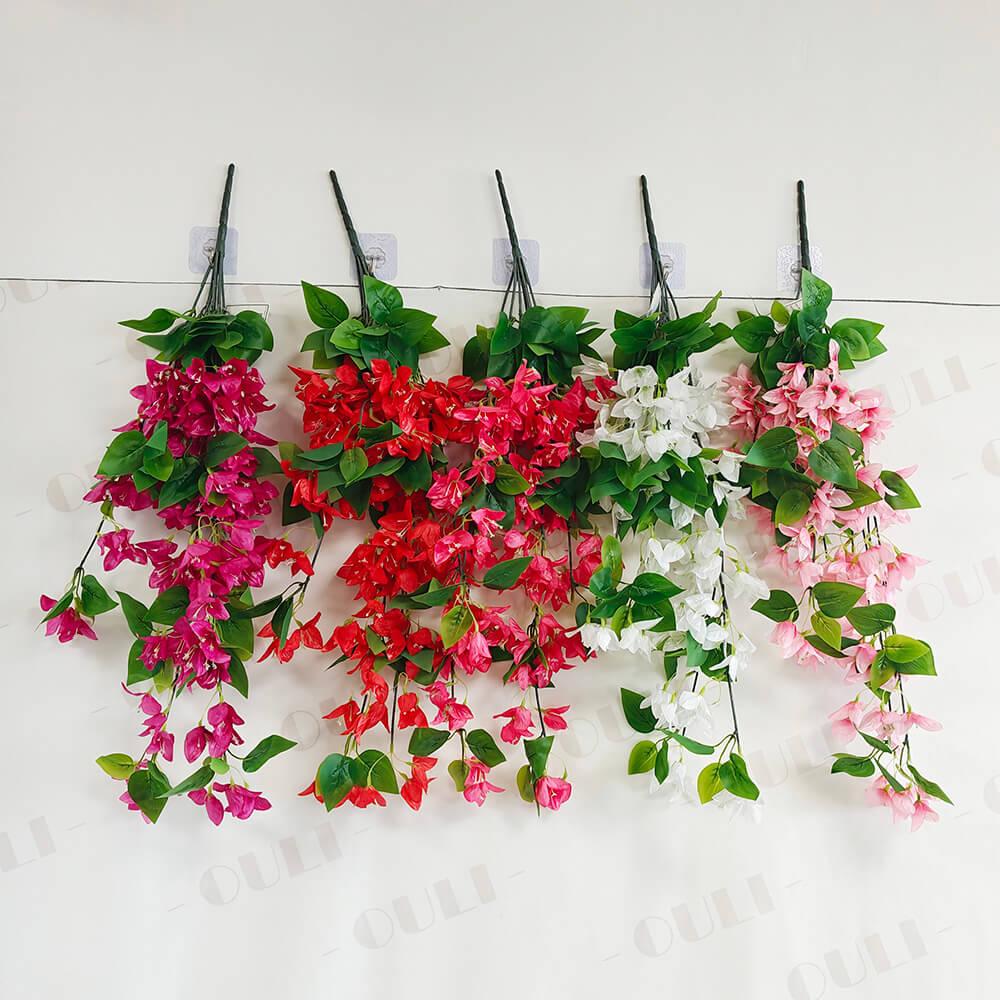 Tường lụa bougainvillea treo