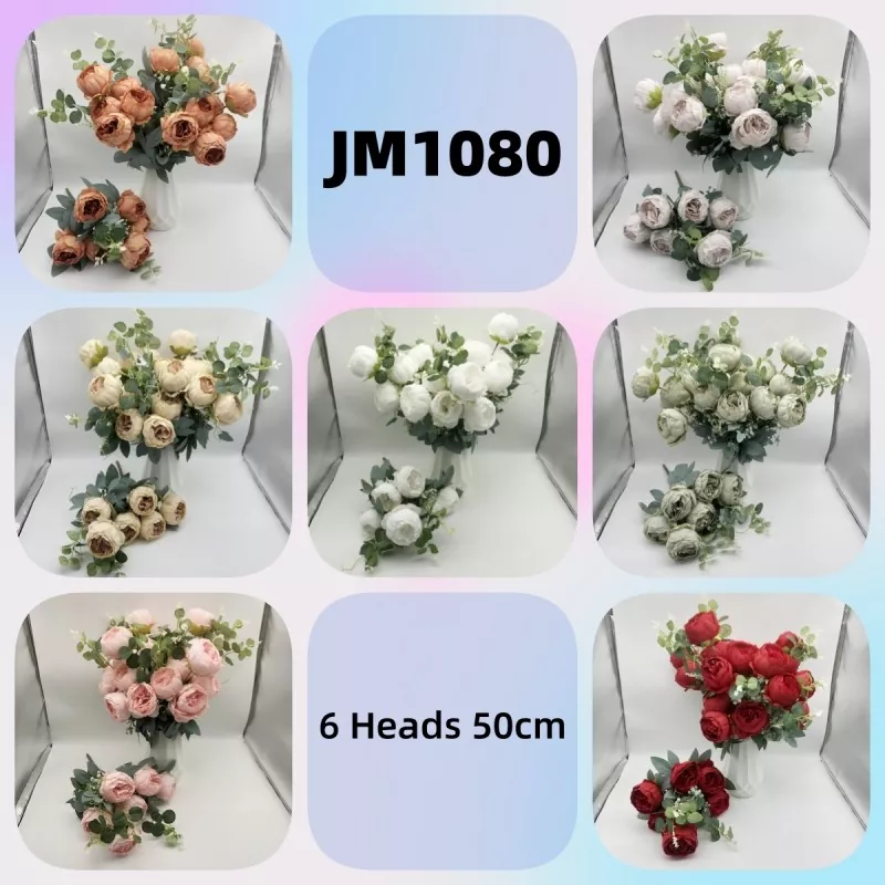 Hoa lụa Faux Peony Bouquet